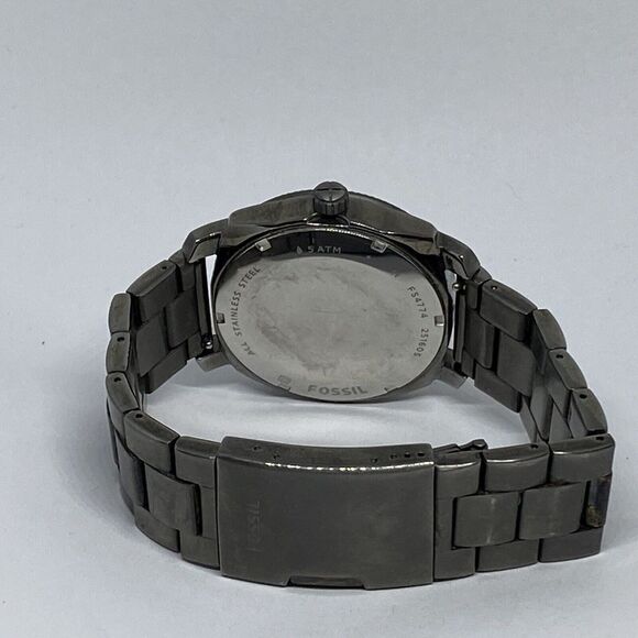 Fossil Machine FS4774 Men's Stainless Steel Analog Black Dial Quartz Watch LJ387 - Picture 10 of 12